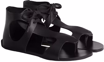 Shop (W) エルメス ガラテス ブラック オープン トゥ レースアップ H231234Z-02