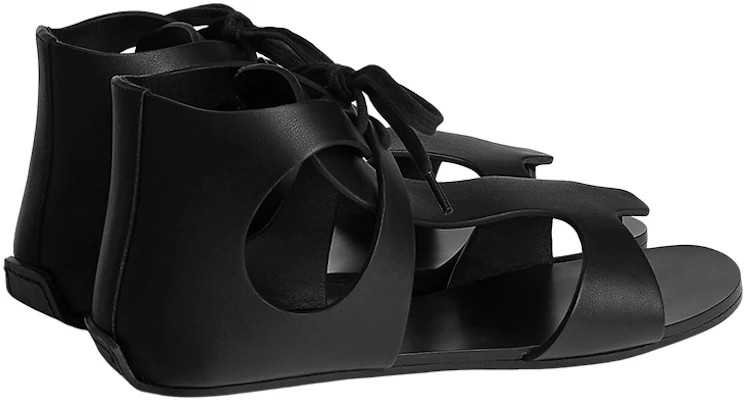 (Women) HERMES Hermès Galates 'Black Open-Toe Lace-Up' H231234Z-02 Purchase (Women) HERMES Hermès Galates 'Black Open-Toe Lace-Up' H231234Z-02