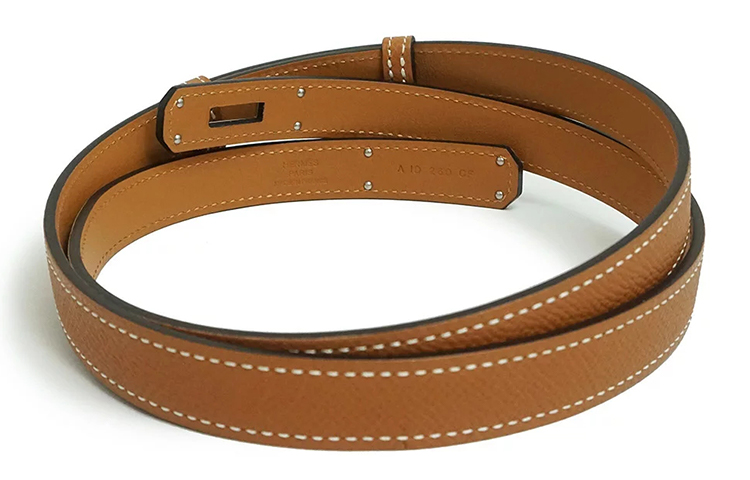 (Women) Hermes HERMÈS Kelly Palladium Buckle Belt Epsom Calfskin Brown 1.8cm H069853CK37 圖 3