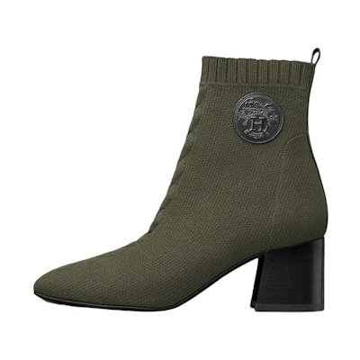 (W) HERMES Hermès Knit Ankle Boot 'Green'