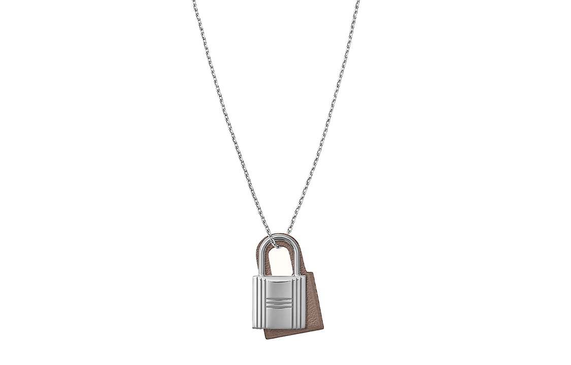 (Women) Hermes Hermès O'Kelly Padlock Leather & Metal Necklace H078852CK18