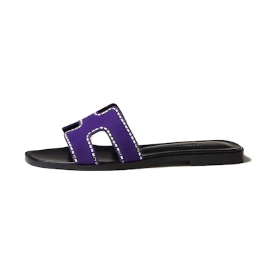 (W) HERMES Hermès Oran Sandal 'Black Purple'