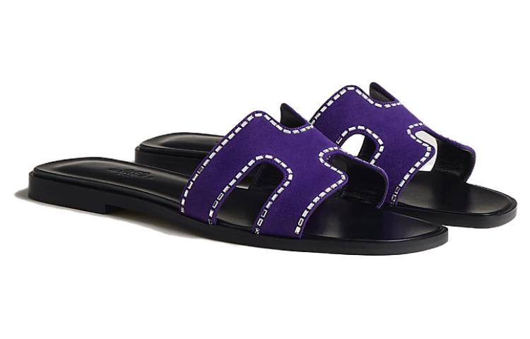 (W) HERMES Hermès Oran Sandal 'Black Purple' 圖 2