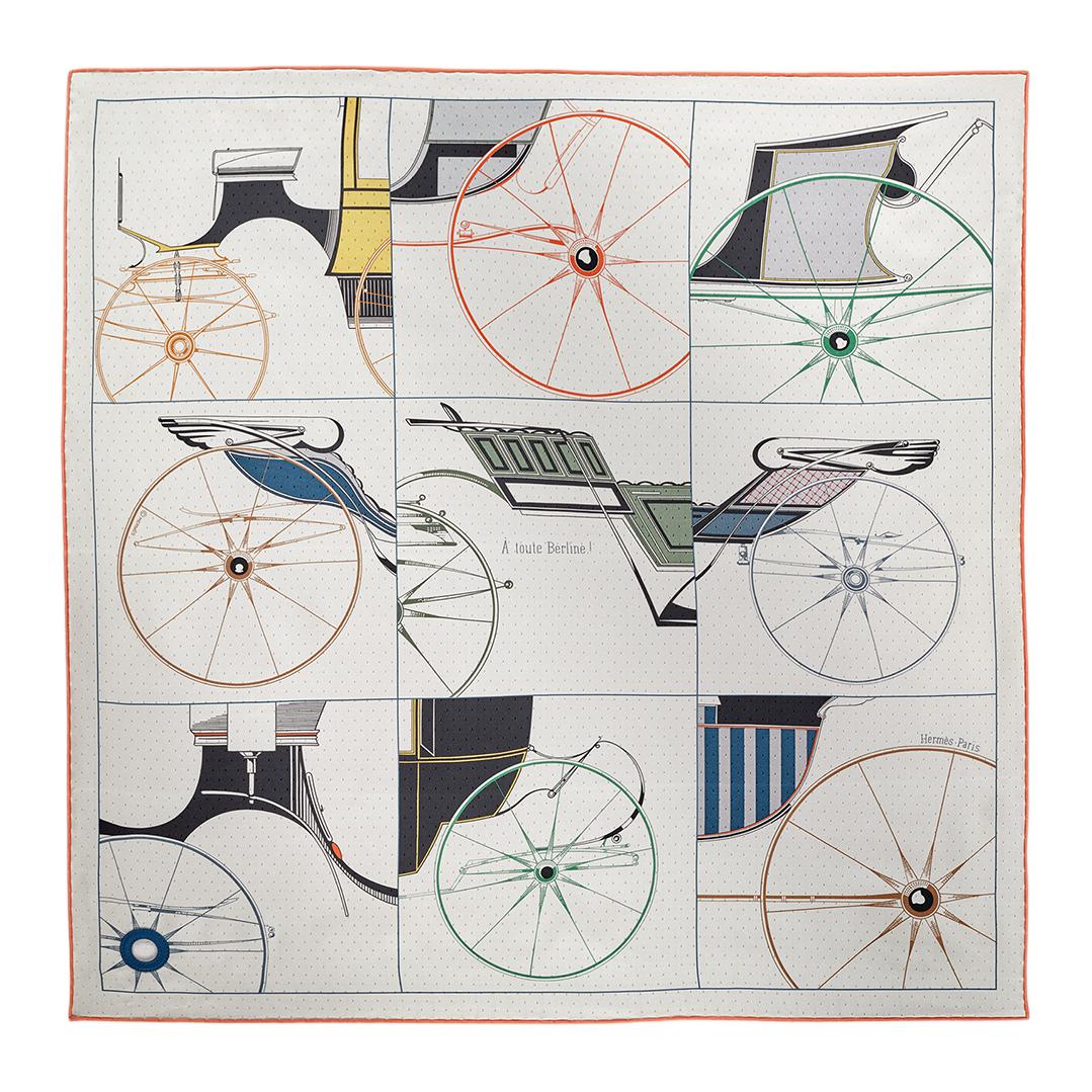 (Women) Hermes HERMÈS Pattern Design Silk Scarf Beige for Women. H984175S 圖 2