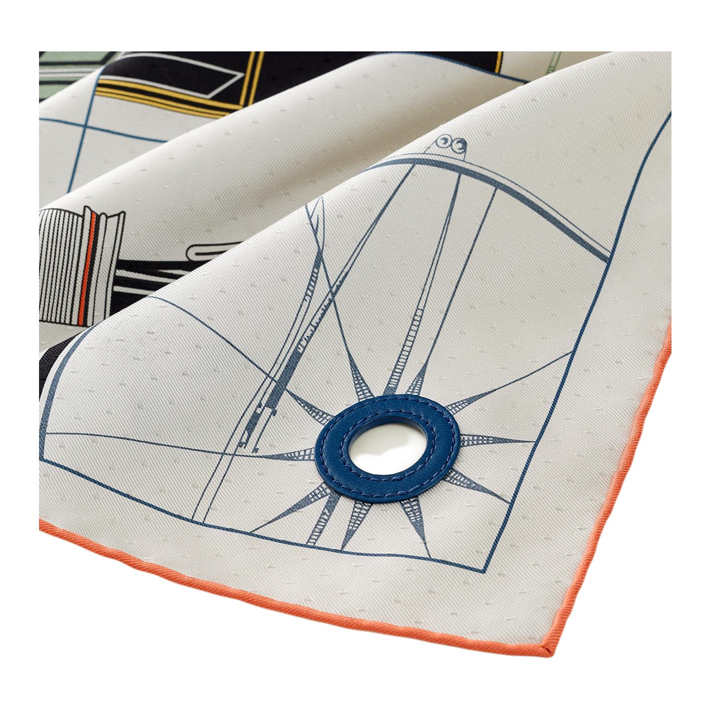 (Women) Hermes HERMÈS Pattern Design Silk Scarf Beige for Women. H984175S 圖 4