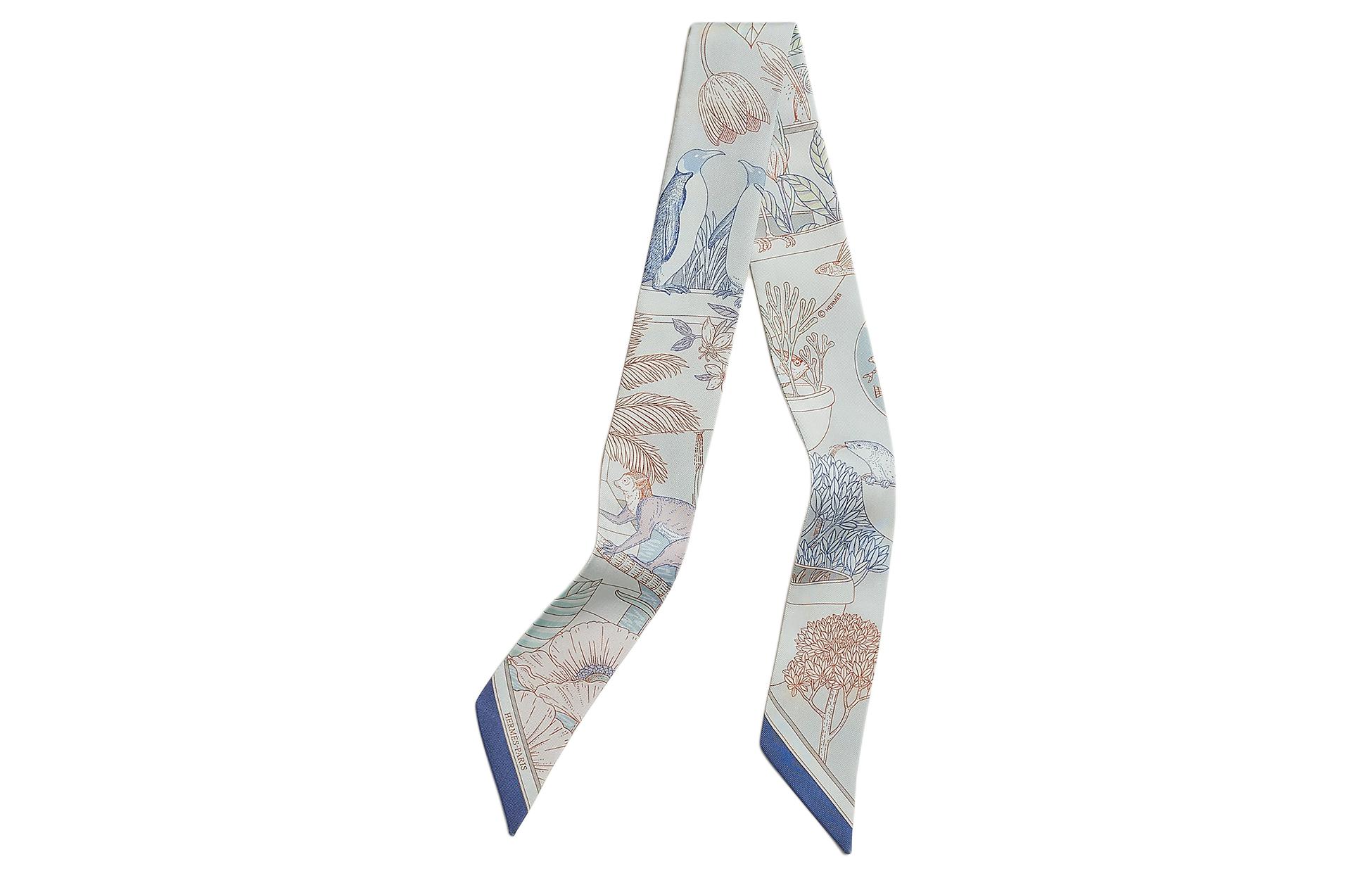 (Women) Hermes HERMÈS Pattern Design Silk Scarf Women’s Grey Color. H064094Sv02 圖 2