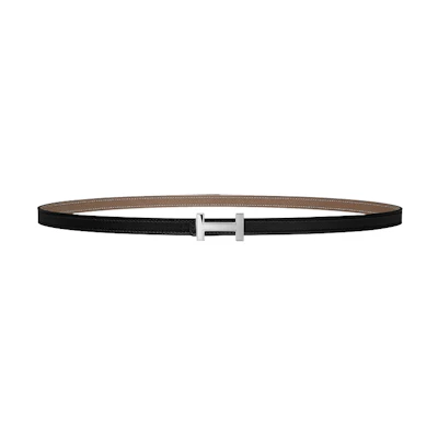 (Women) Hermes HERMÈS Reversible Calfskin Belt in Elephant Grey, 1.3cm H064556CK05-H065538CABD