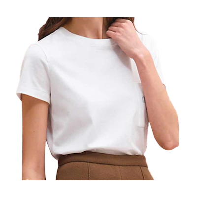 (Women) Hermes HERMÈS White Short Sleeve T-Shirt H0H4603DZ90