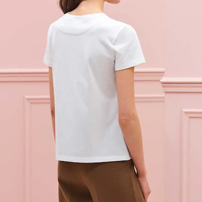 (Women) Hermes HERMÈS White Short Sleeve T-Shirt H0H4603DZ90 Shop (Women) Hermes HERMÈS White Short Sleeve T-Shirt H0H4603DZ90