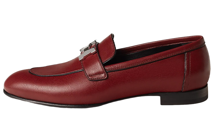 Buy (W) 爱马仕巴黎乐福鞋 '爱马仕红' H231047Z-L1