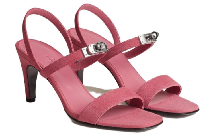 Lookbook (W) Sandalia de Tacón Alto Abierta HERMÈS 'Rojo Rosado' H231062Z-8H370