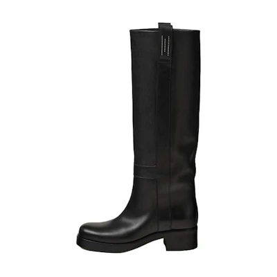 (W) HERMES High-Top Boot 'Black Leather'