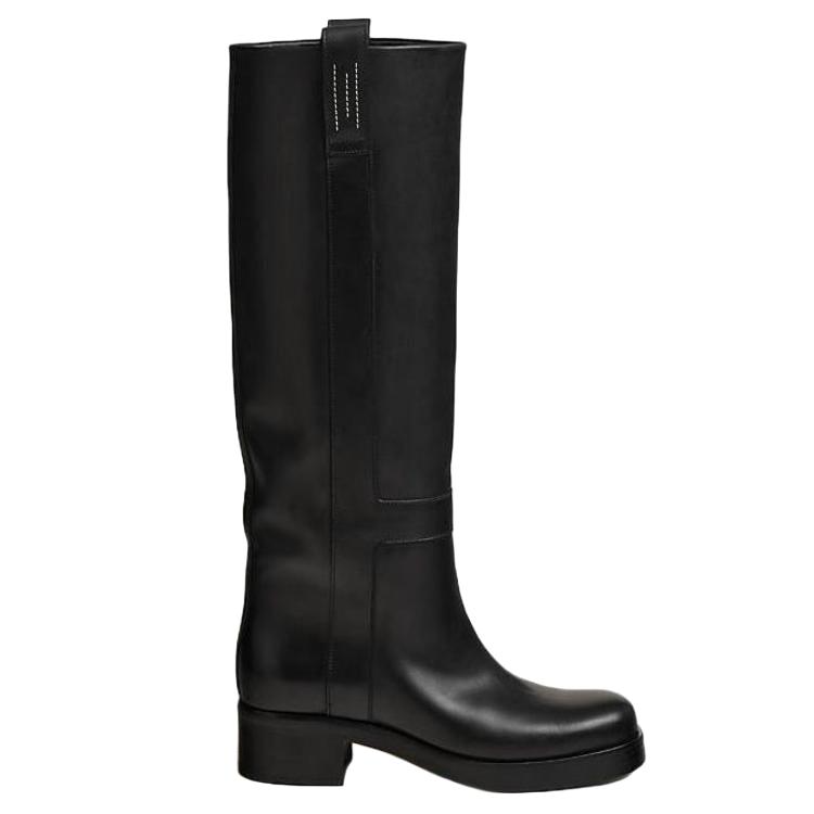 Order (W) Bota Alta HERMES 'Cuero Negro' H232032Z-02