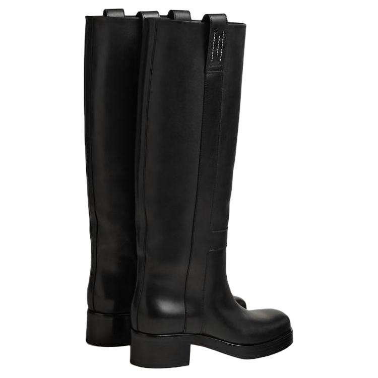 Shop (W) エルメス ハイカットブーツ（黒革） H232032Z-02