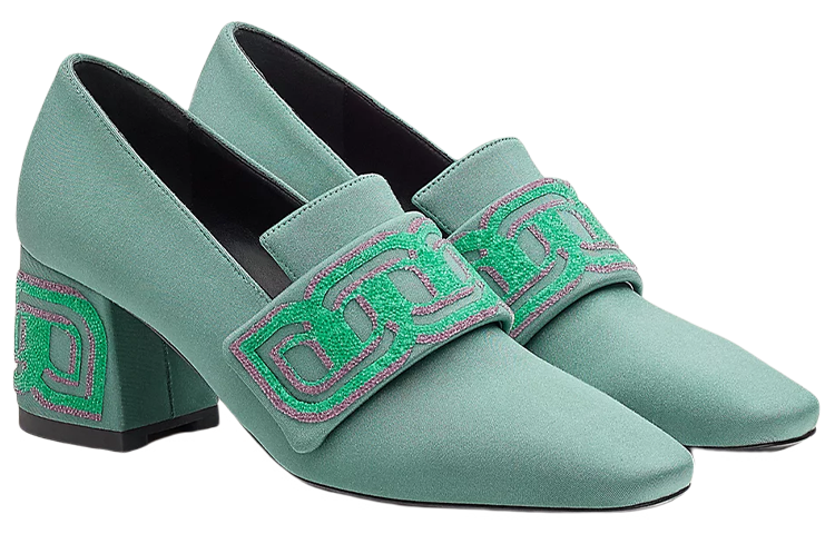 Order (Women) HERMES High Heel Pumps 'Green Diamante' H212243Z-6A