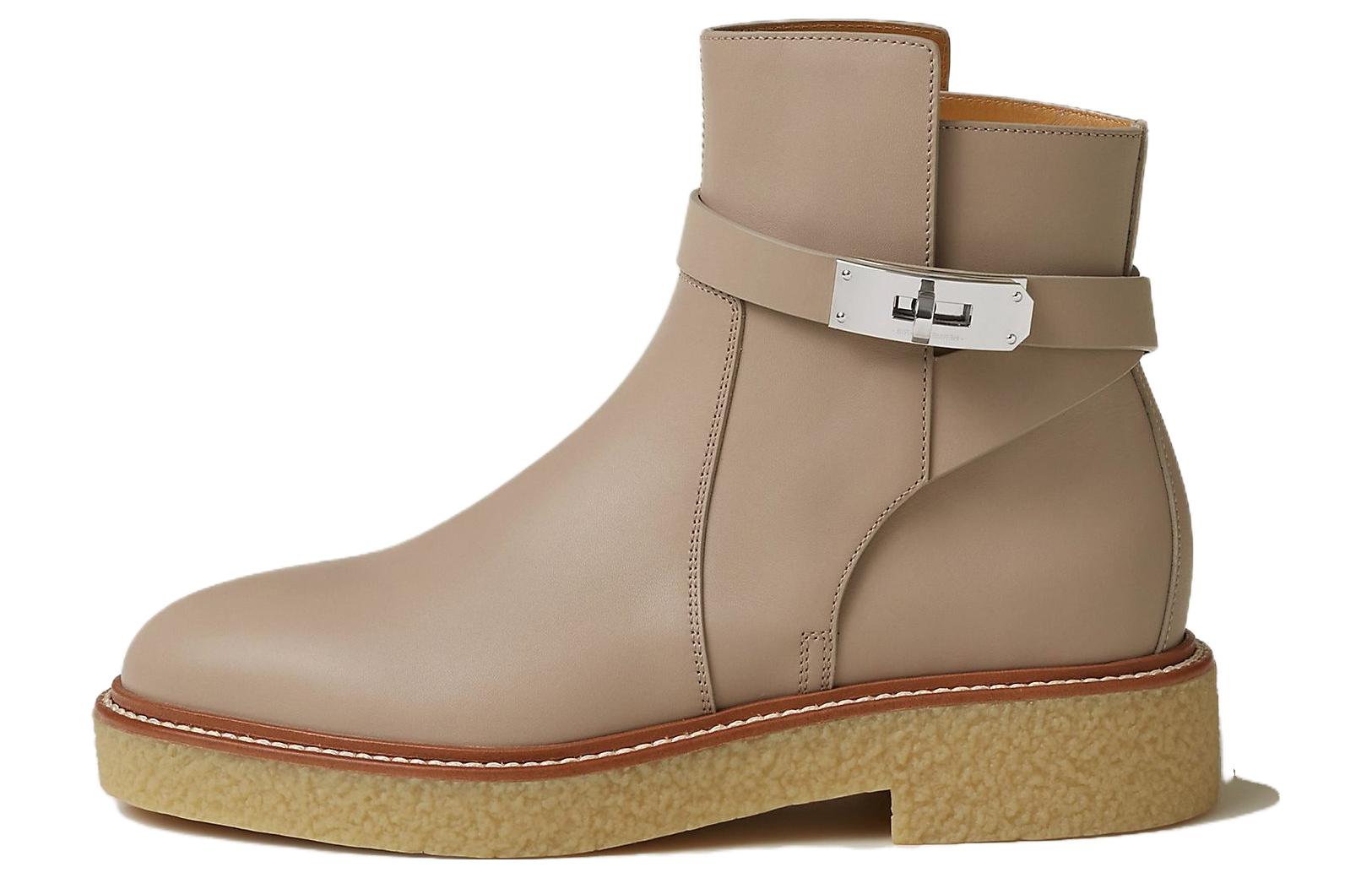 (Women) HERMES History Ankle Boot 'Grey Yellow Beige' H232067Z-B3