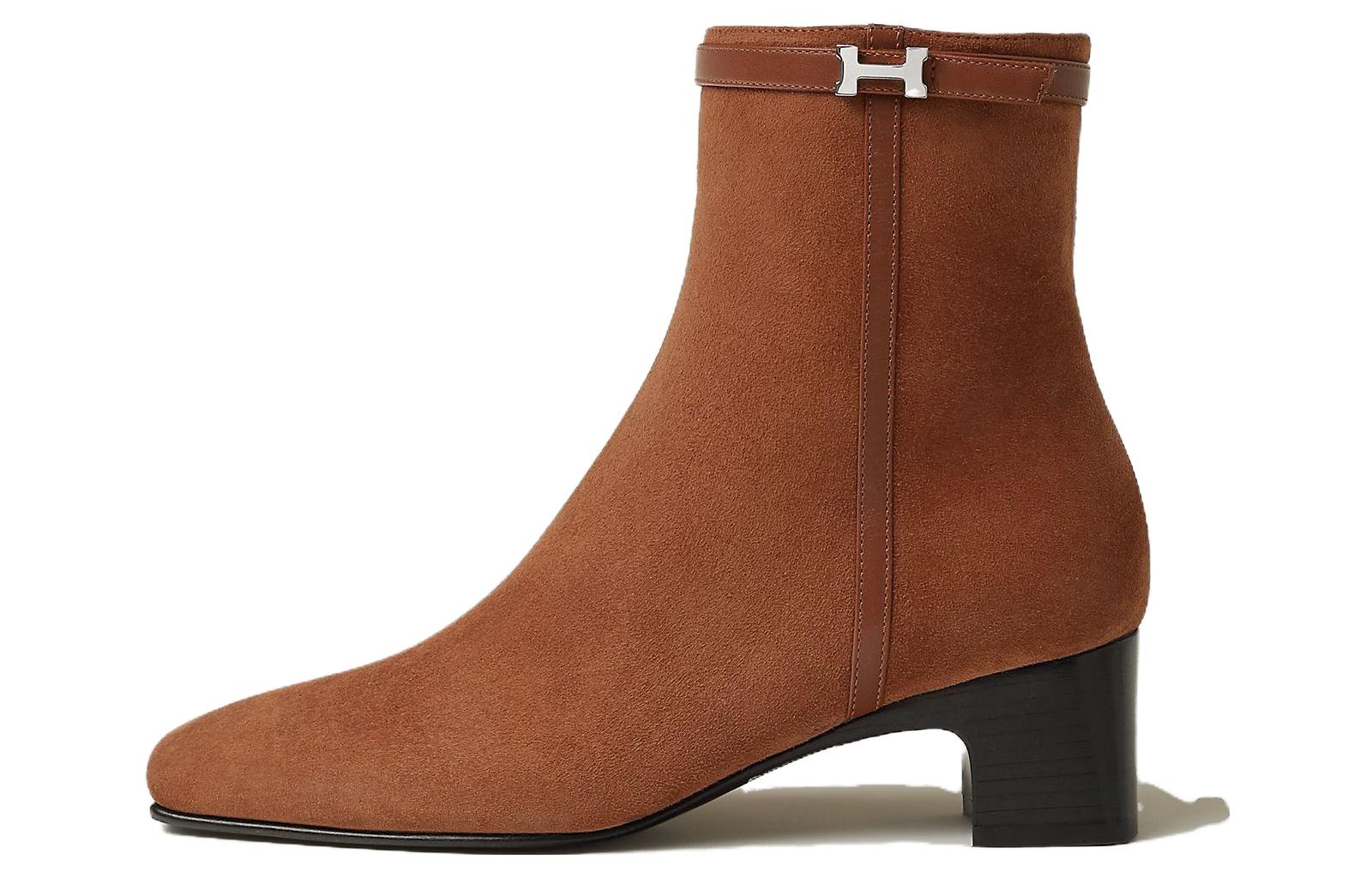 (W) HERMES Hommage Ankle Boot 'Ling Feng Grass Brown'