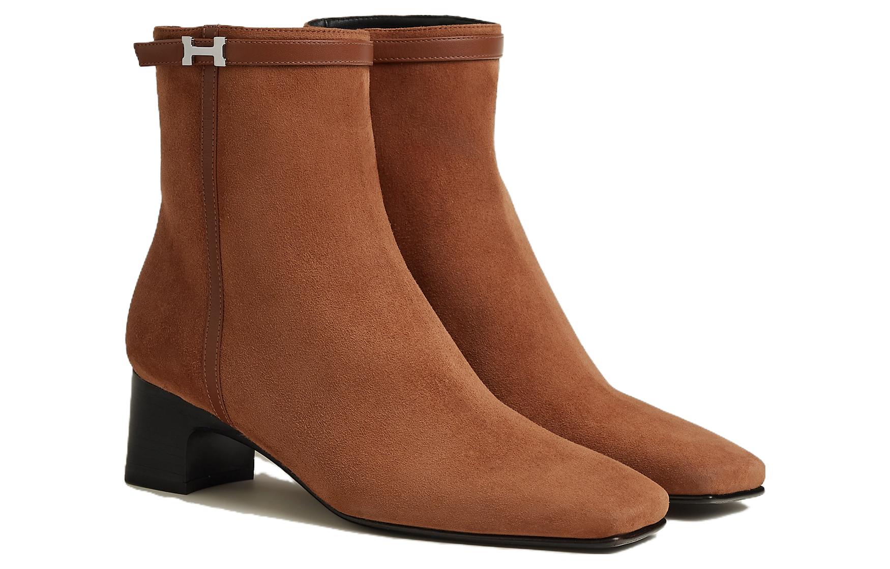 (W) HERMES Hommage Ankle Boot 'Ling Feng Grass Brown' 圖 3