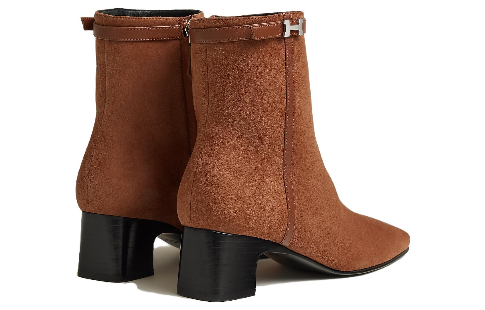 (W) HERMES Hommage Ankle Boot 'Ling Feng Grass Brown' 圖 4