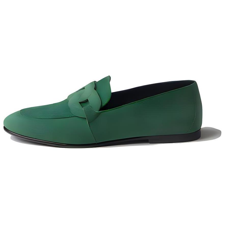 (W) HERMES Honest Round Toe Loafer 'Green'