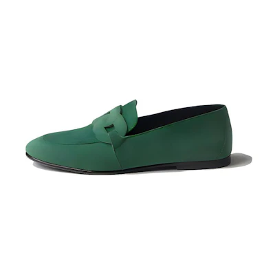 (W) HERMES Honest Round Toe Loafer 'Green'