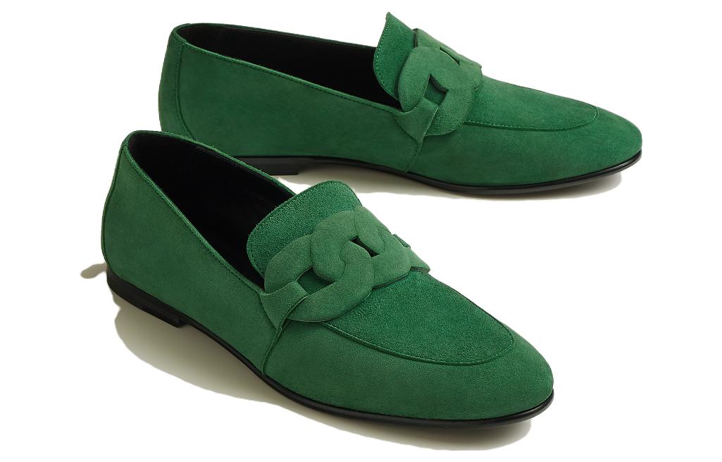 (W) HERMES Honest Round Toe Loafer 'Green' 圖 3