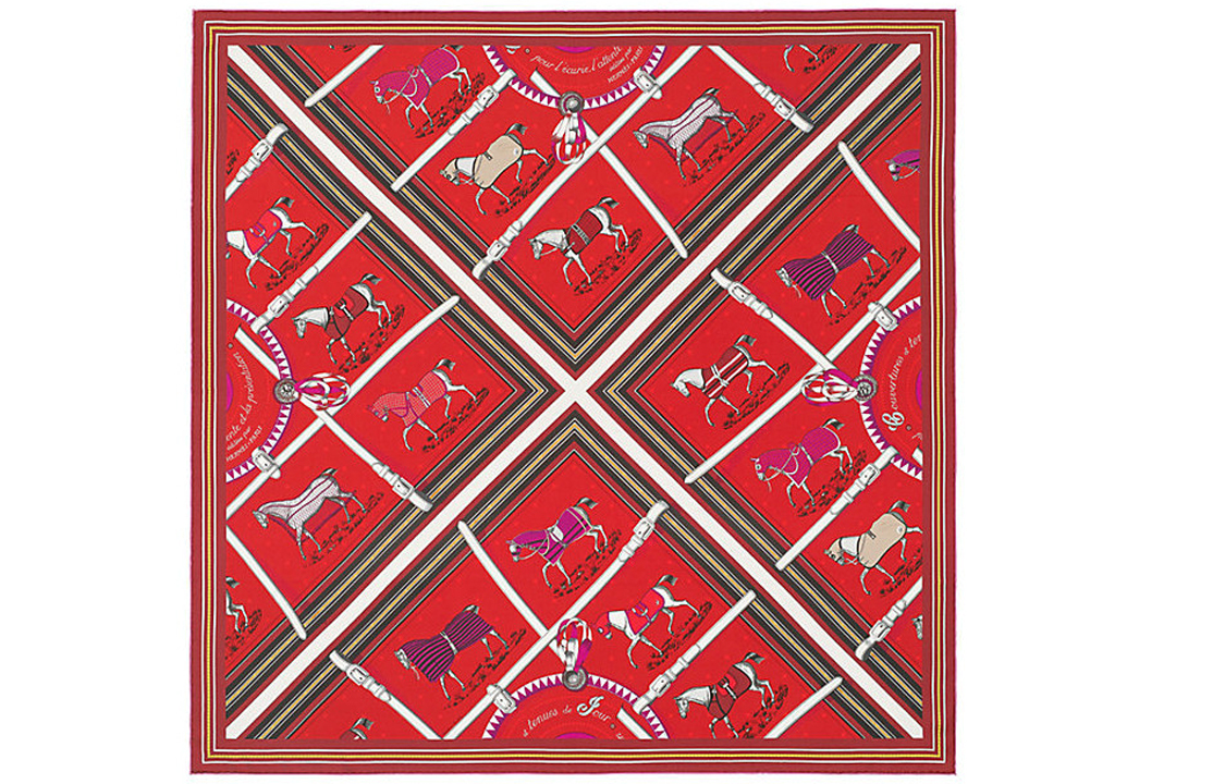 (Women) HERMES Horse Motif Double-sided 90cm Scarf Red H903577S-09 圖 2