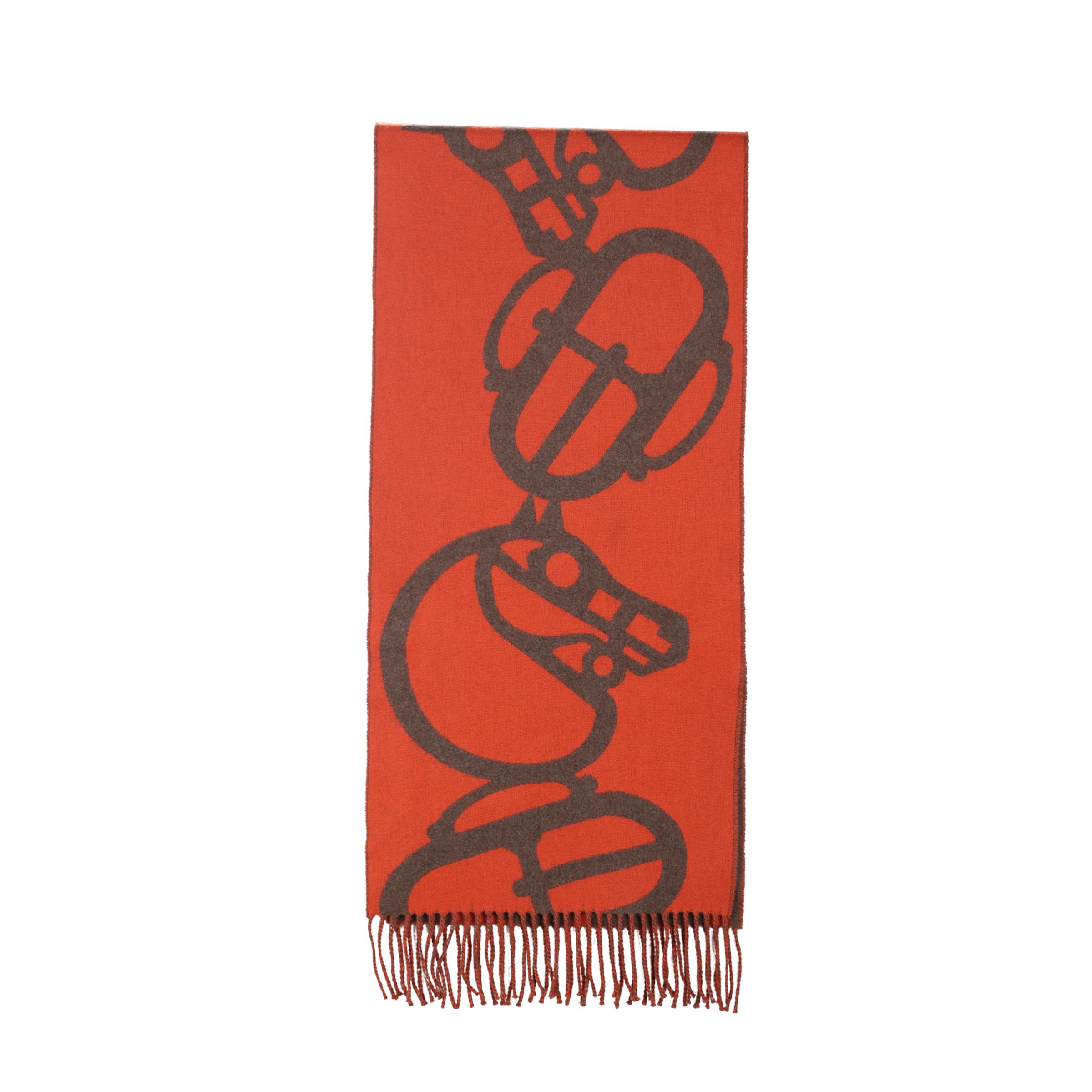 (Women) HERMES Horse Texture Cashmere Scarf Fashion Accessory. H259078S-06