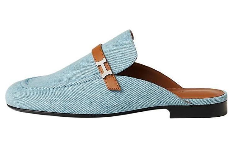 (Women) HERMES Iena Fashion Comfortable Slip-On Sandals Women Blue H241038Z CB