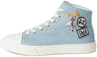 (Women) HERMES Illico High-Top Sneakers Fashion Versatile Light Blue H241179Z CB (Women) HERMES Illico High-Top Sneakers Fashion Versatile Light Blue H241179Z CB