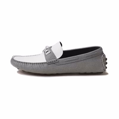 (W) HERMES Irving Loafer 'Grey White'