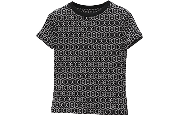 (Women) HERMES Jacquard Full Print Short Sleeve T-Shirt Black  SS22 Edition. H2E4600DY02 圖 2