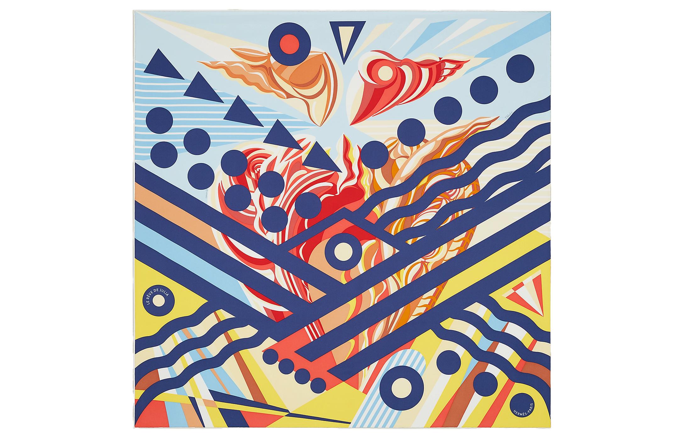 (Women) HERMES Julia's Dream Silk Scarf Multicolor for Women. H003096s 08 圖 2