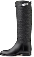 (Women) HERMES Jumping 'Quilted Canvas and Calfskin Black' H212120Z-023 (Women) HERMES Jumping 'Quilted Canvas and Calfskin Black' H212120Z-023