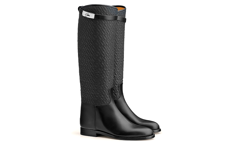 Lookbook (W) HERMES Jumping 'Canvas Kukit dan Kulit Anak Lembu Hitam' H212120Z-023