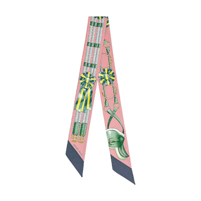 (Women) HERMES Jumping Twilly Scarf for Women - Pink H061526S-09