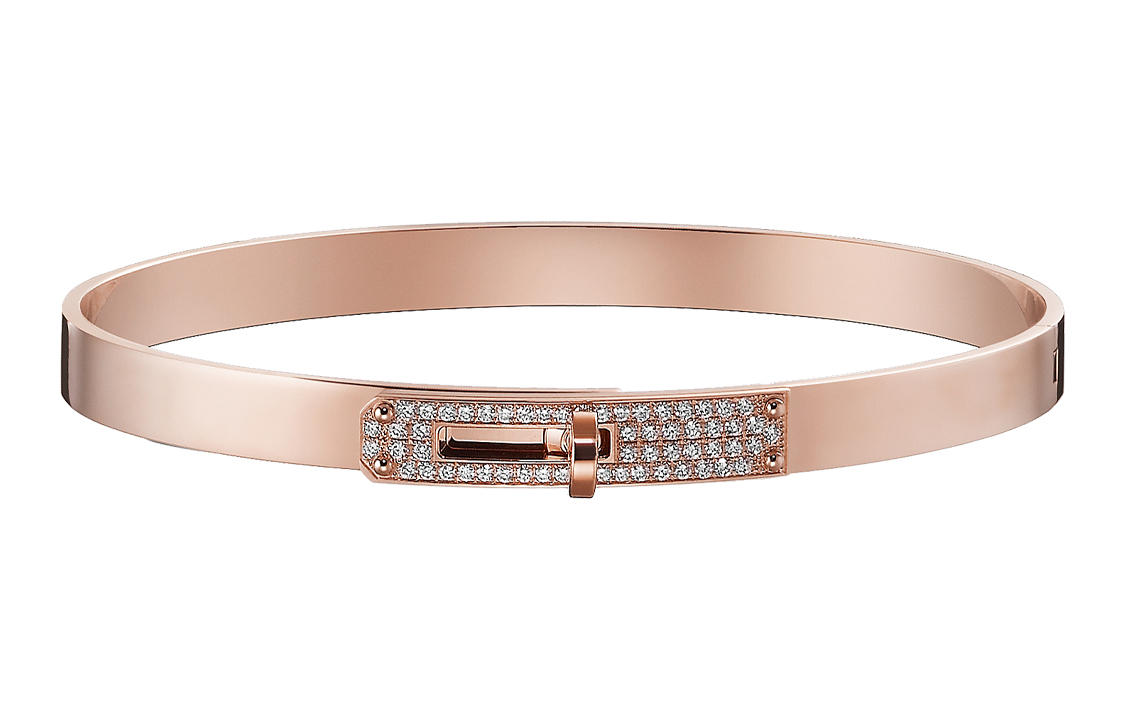 (Women) HERMES Kelly 18K Rose Gold Bracelet with Diamonds for Women. H110014B-00 圖 2