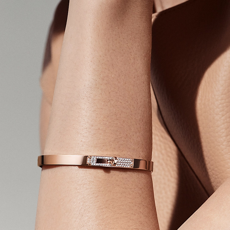 (Women) HERMES Kelly 18K Rose Gold Bracelet with Diamonds for Women. H110014B-00 圖 4