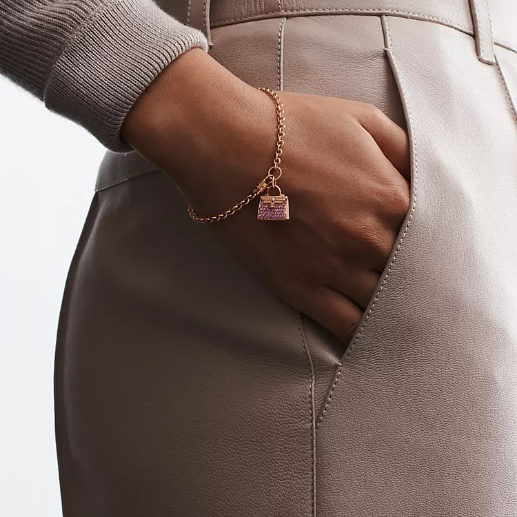 (Women) HERMES Kelly Amulette 18K Rose Gold Bracelet for Women. H121412B 00SH 圖 3