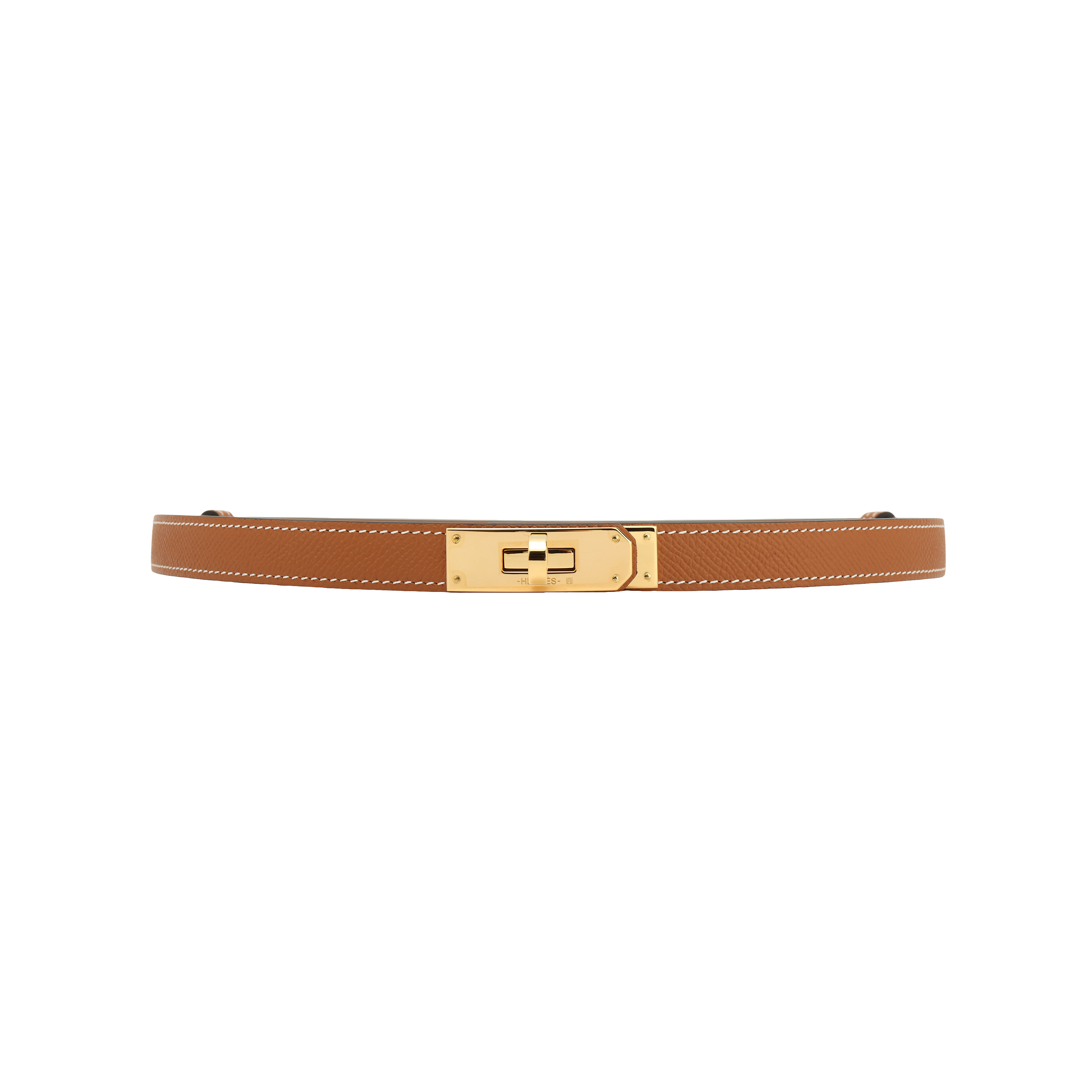 (Women) HERMES Kelly Belt Epsom Leather Gold 1.8cm with Gift Box H069853CC37
