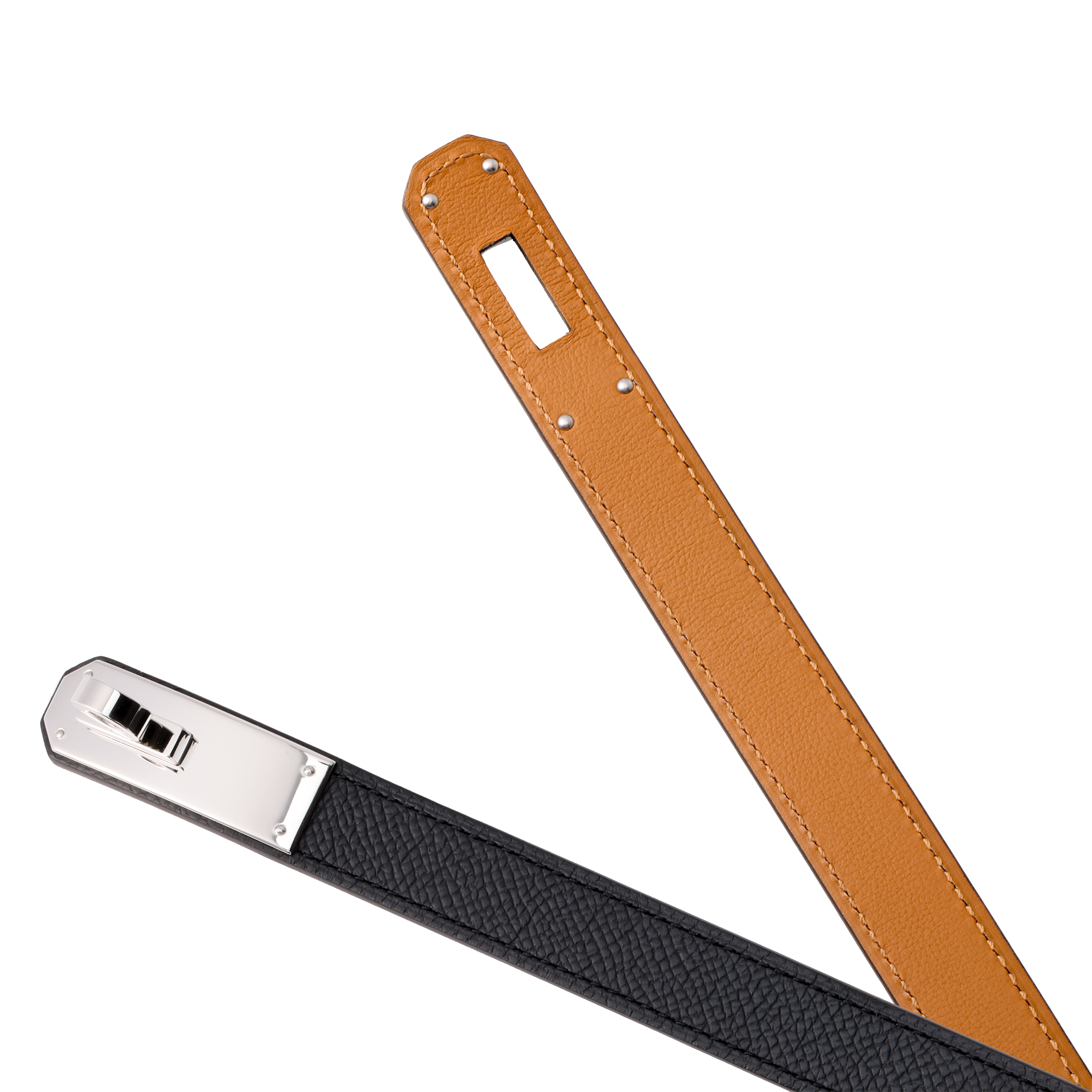 (Women) HERMES Kelly Black Epsom Leather Belt with Silver Buckle 1.8cm. H069853CK89 圖 6