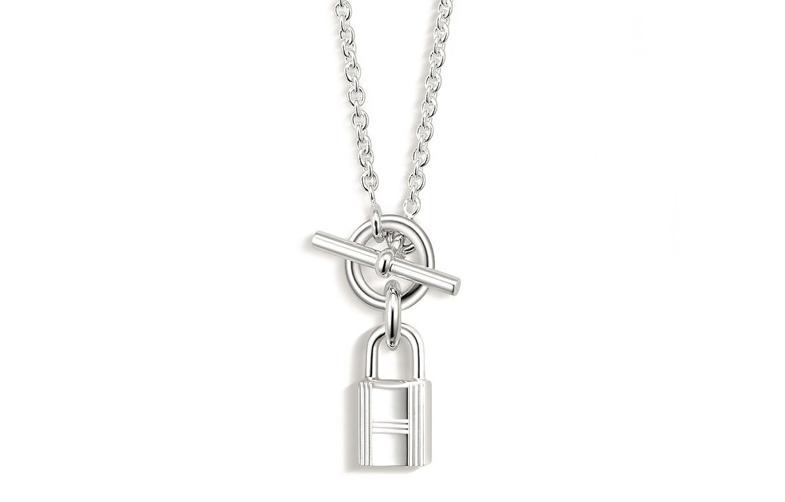 (Women) HERMES Kelly Cadenas 925 Silver Necklace with Lock Charm. H121331B-00 圖 2