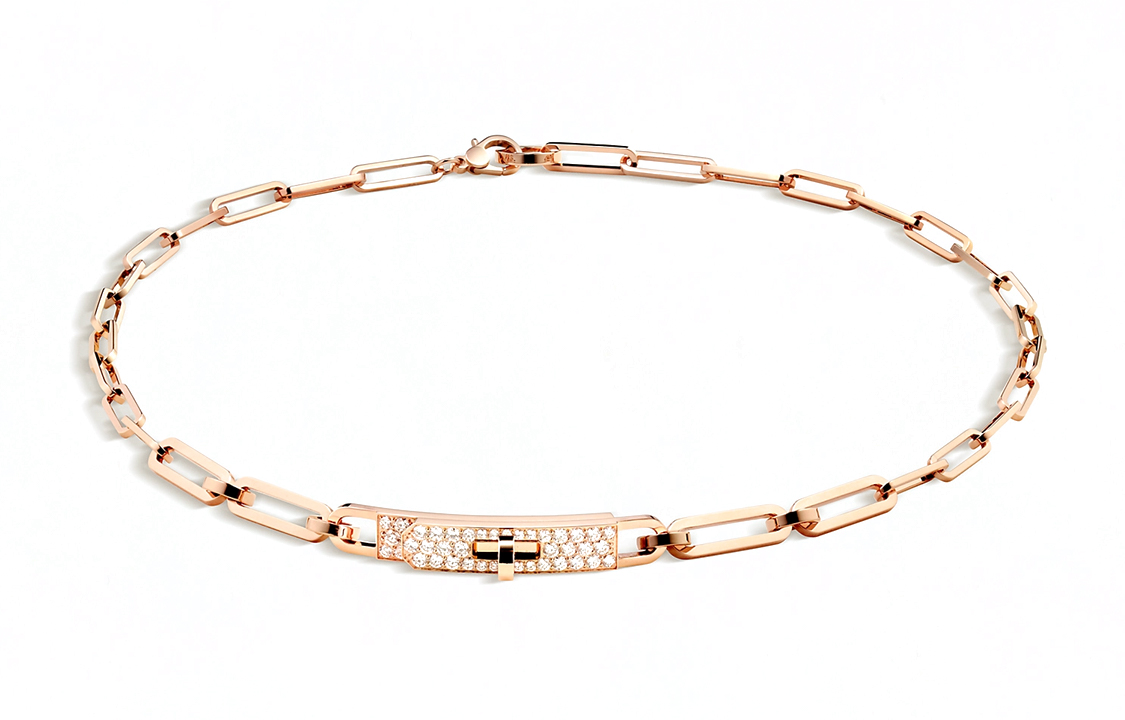Order (W) HERMES Kelly 鍊條項鍊玫瑰金女款 - 優雅經典設計 H221207B-00