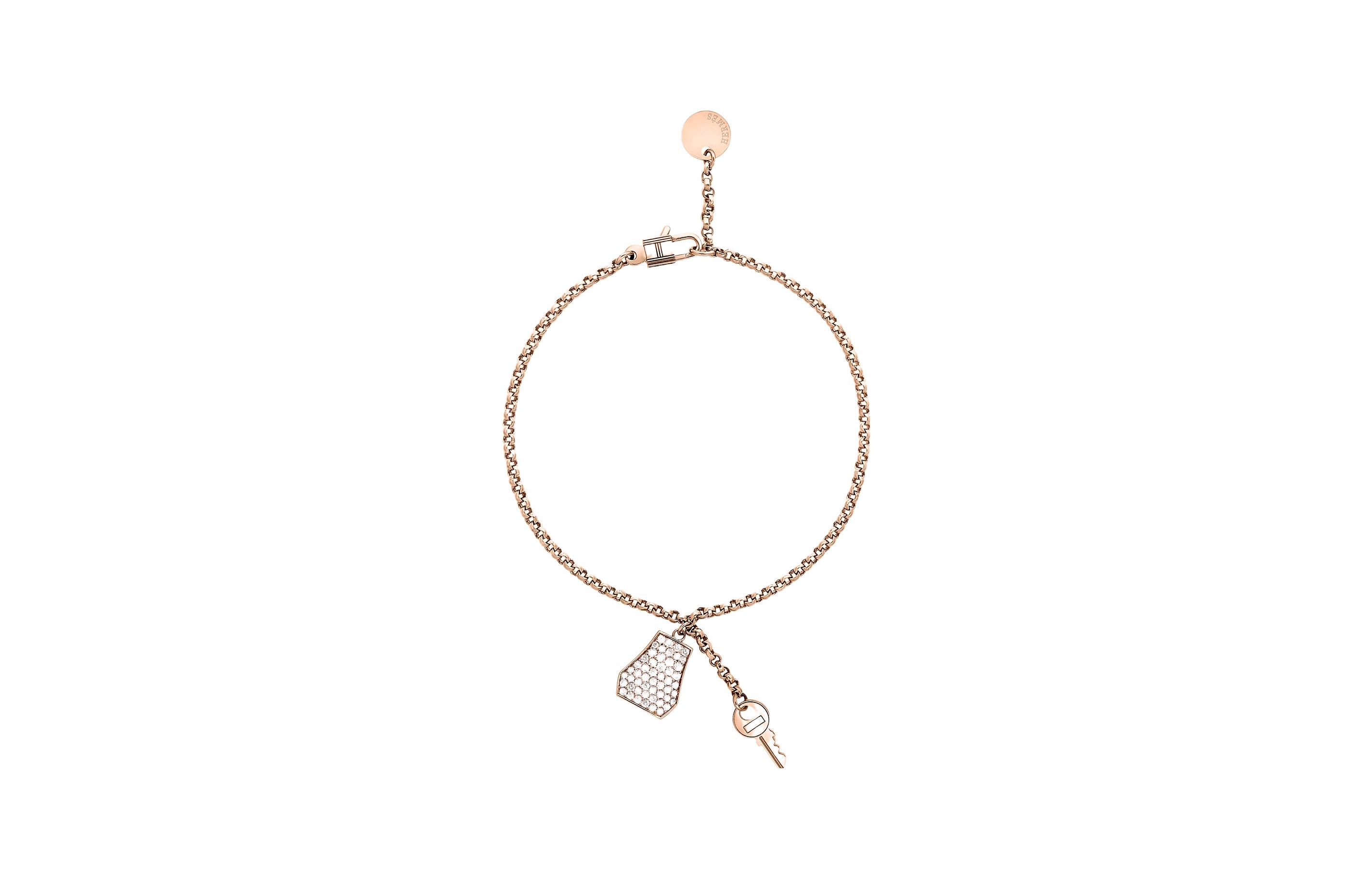 (Women) HERMES Kelly Clochette Bracelet Rose Gold for Women. H220463B00ST