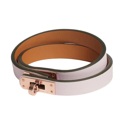 (Women) HERMES Kelly Double Tour Calfskin Bracelet Women’s Pink H081182CD09T2