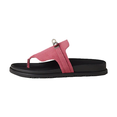 (W) HERMES Kelly Enpire Slide 'Rose Pink'