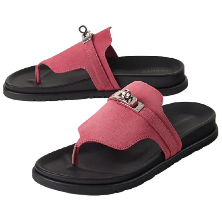 (W) HERMES Kelly Enpire Slide 'Rose Pink' 圖 3