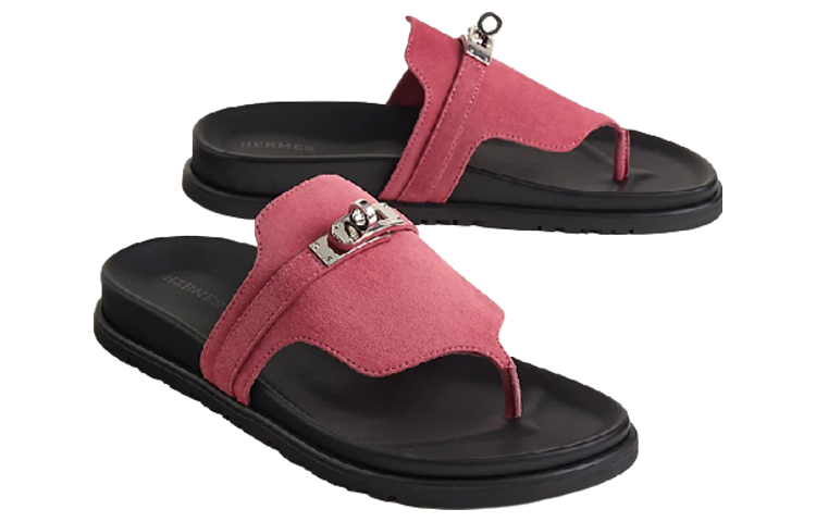 (W) HERMES Kelly Enpire Slide 'Rose Pink' 圖 4