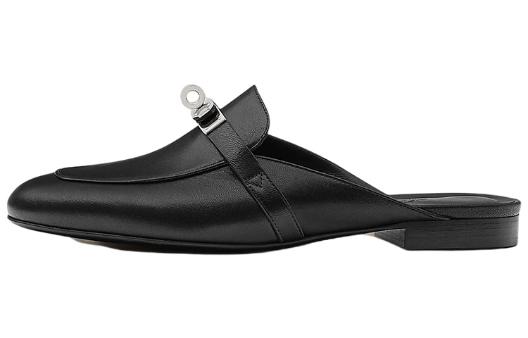 (Women) HERMES Kelly Oz Mule 'Black Goat Leather' H212295Z-01