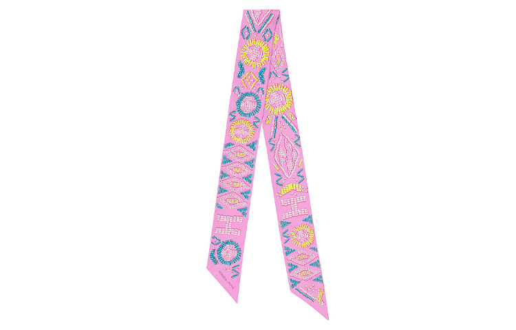 (Women) Hermes Kelly Pink Twilly Silk Scarf for Women H062552S16 圖 2